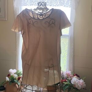 Tash and Sophie Satin Blouse Champagne Size M
